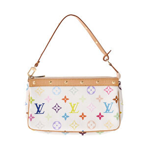 LOUIS VUITTON Multicolor Pochette Accessoires Blanc White Accessory